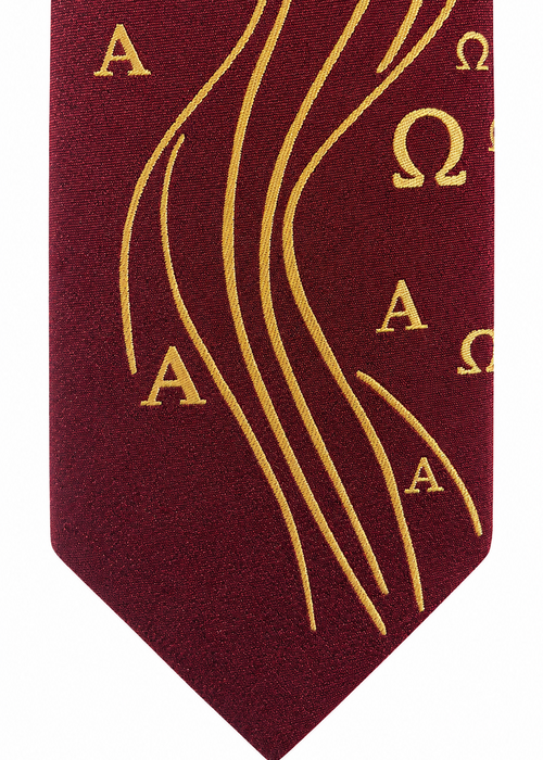 Alpha Omega Burgundy Waves Tie