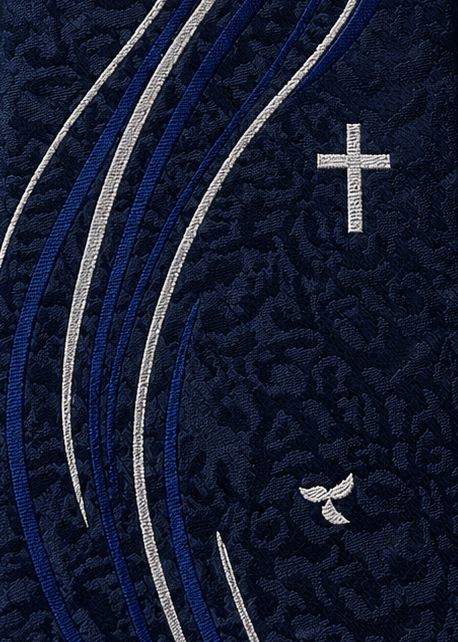 Navy Cross & Dove Christian Tie