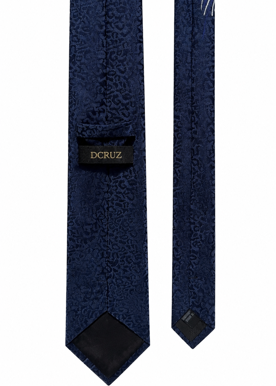 Navy Blue Cross & Dove Wave Tie