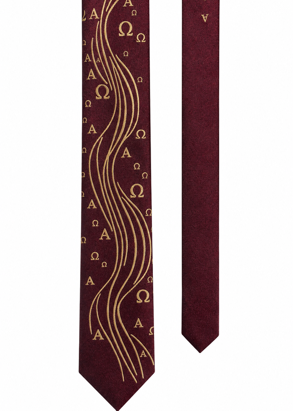Alpha Omega Burgundy Waves Tie