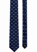 Navy Jesus & Ichthys Tie