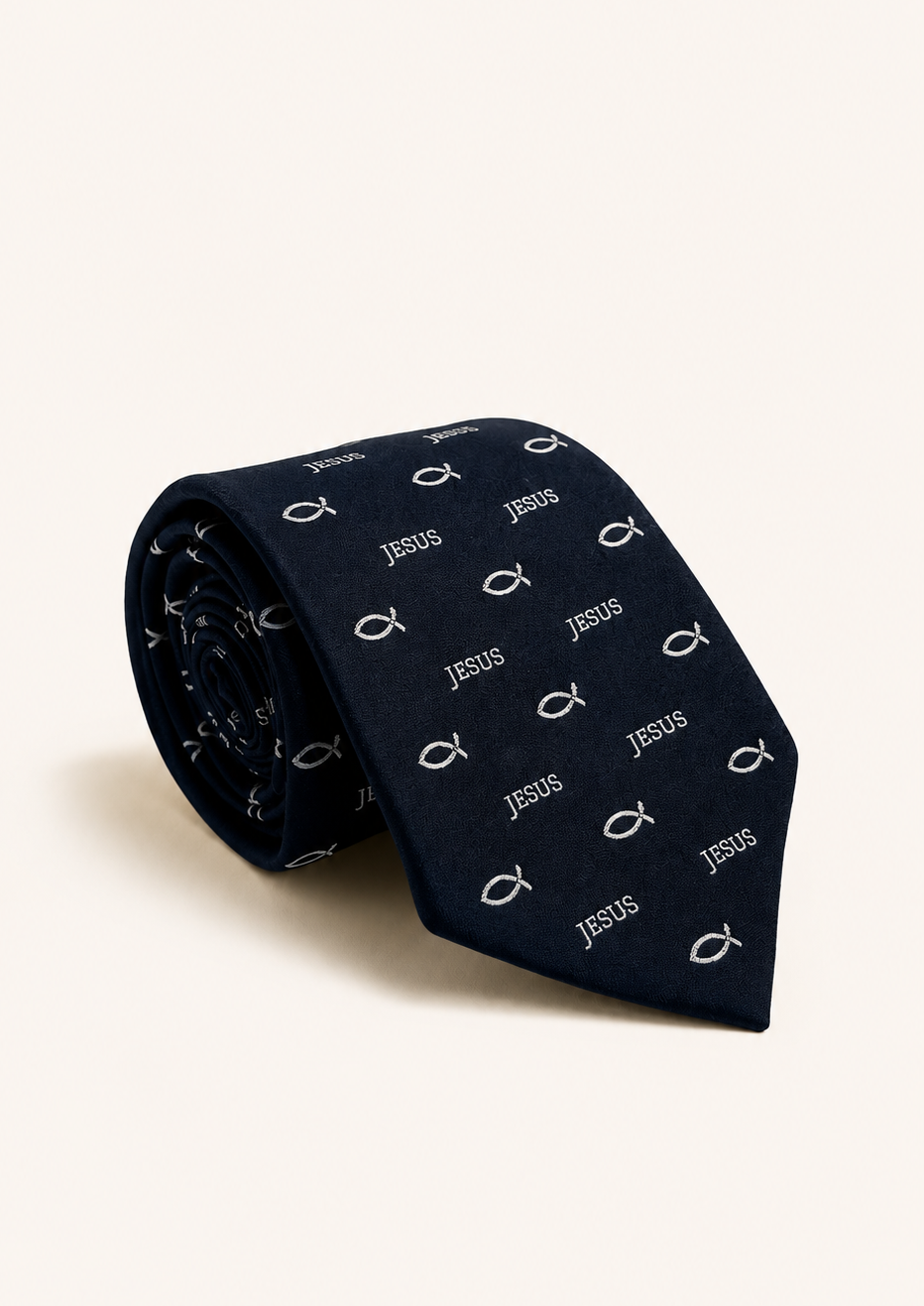 Jesus & Ichthys Christian Tie
