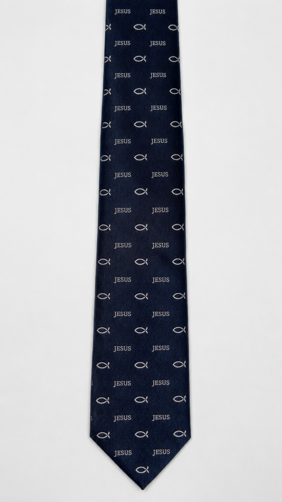 Jesus & Ichthys Christian Tie